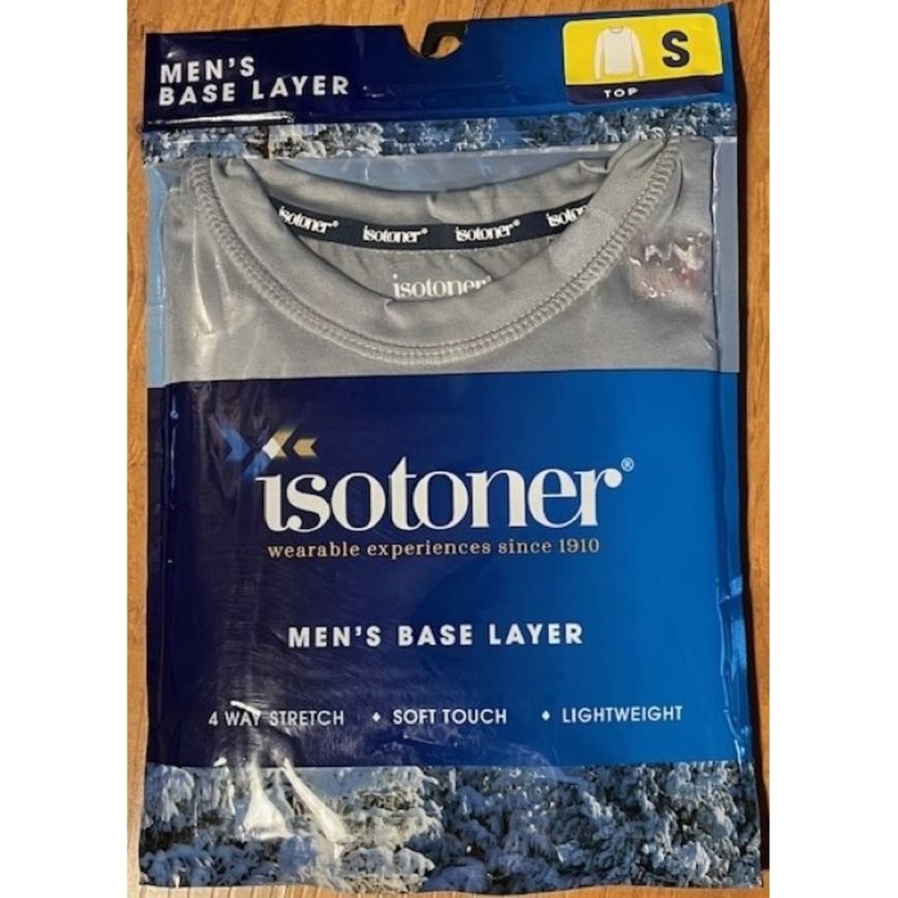 Isotoner Men's Base Layer Top - Size S - Gray - NEW